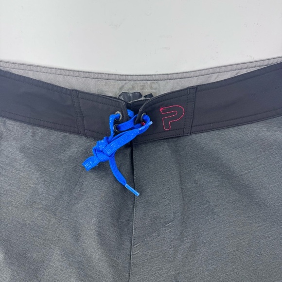 Pelagic Gray‎ Board Shorts with Blue and Red Accents - Picture 3 of 8